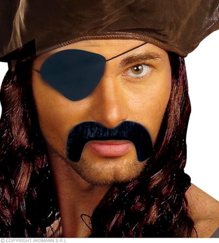 WIDMANN Falsche Schnurrbart/Eyepatch-Verkleidung für Schnurrbart, Bärte, Koteletten etc. für Kostüm-Zubehör WIDMANN Falsche Schnurrbart/Eyepatch-Verkleidung für Schnurrbart, Bärte, Koteletten etc. für Kostüm-Zubehör von WIDMANN