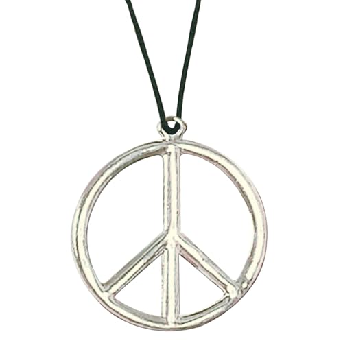 W WIDMANN MILANO Party Fashion 1690F - Halskette Hippie, aus Metall, Schmuck, Halsband, Peace, Hippie, Reggae, Karneval, Mottoparty von W WIDMANN MILANO Party Fashion