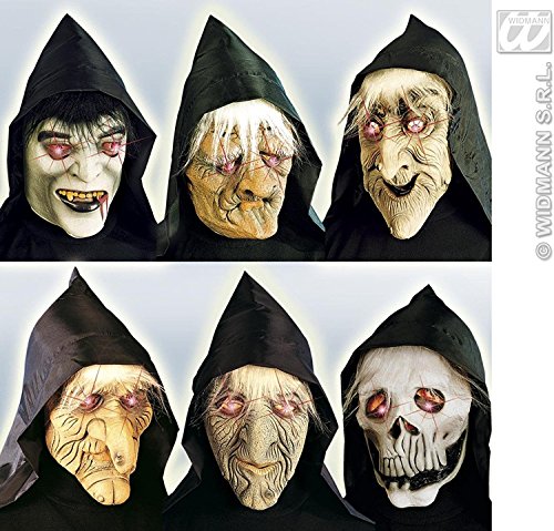 WIDMANN Kapuzenmaske, leuchtende Augen und Haare, mit Kapuze, Augenmasken und Verkleidungen für Maskenade, Kostüm-Zubehör WIDMANN Kapuzenmaske, leuchtende Augen und Haare, mit Kapuze, Augenmasken und Verkleidungen für Maskenade, Kostüm-Zubehör von WIDMANN