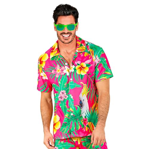 WIDMANN MILANO PARTY FASHION - Hawaii Hemd, kurzarm Hemd, Blumen, Aloha, Strand Party, Verkleidung von WIDMANN