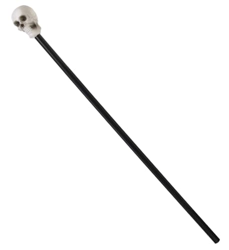 W WIDMANN MILANO Party Fashion, Totenkopf-Stab, einzigartiges und mehrfarbiges Design, unisex, langlebiges PVC, pflegeleicht, Einheitsgröße, perfekt für Halloween und Kostümpartys von W WIDMANN MILANO Party Fashion