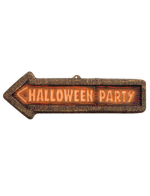 Wegweiser Schild Halloween-Party Deko braun-orange 56x17cm Wegweiser Schild Halloween-Party Deko braun-orange 56x17cm von WIDMANN