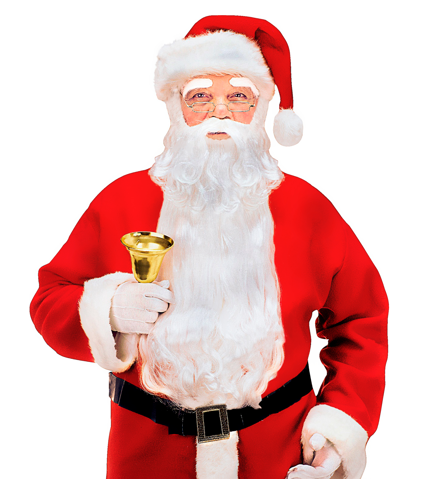 Weihnachtsmann Kostüm-Set Bart und Augenbrauen Nikolaus weiss von WIDMANN
