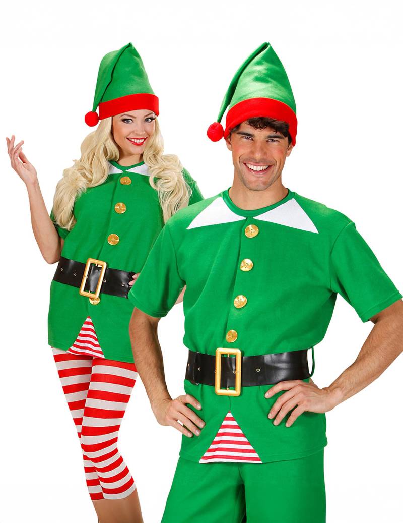 Weihnachtswichtel-Erwachsenenkostüm Kobold grün von WIDMANN