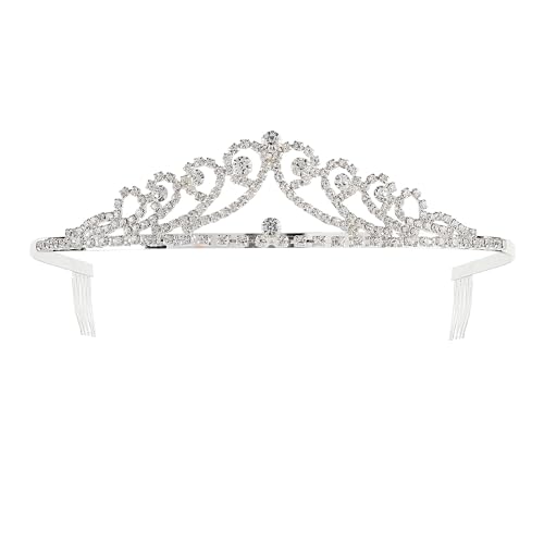 Widmann 00279 - Strass Tiara, Haarreifen, Diadem, Königin, Karneval, Mottoparty von WIDMANN