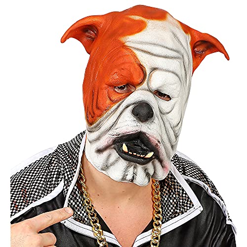Widmann 00972 - Bulldogge Vollkopfmaske, Totenkopf, Halloween, Karneval, Mottoparty von WIDMANN