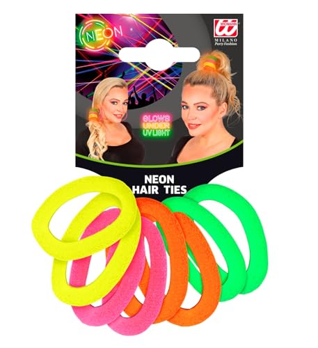 W WIDMANN MILANO Party Fashion 01976 - Set Haargummis, mehrfarbig in Neontönen, Kostüm, Accessoire, Karneval, Mottoparty von W WIDMANN MILANO Party Fashion