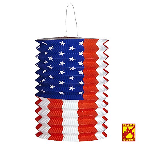 W WIDMANN MILANO Party Fashion 02501 - Laterne, USA, Ø 16cm, Höhe 28cm, flammhemmend, Gartenparty, Mottoparty, Partydekoration von W WIDMANN MILANO Party Fashion