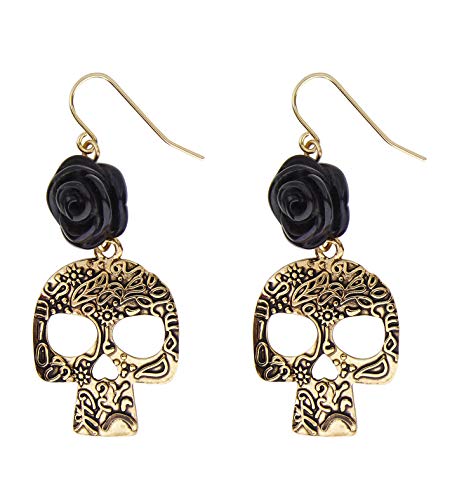 W WIDMANN MILANO Party Fashion 03504 - Ohrringe mit Rose und Totenkopf, Schmuck, Dia de los Muertos, Halloween, Karneval, Mottoparty W WIDMANN MILANO Party Fashion 03504 - Ohrringe mit Rose und Totenkopf, Schmuck, Dia de los Muertos, Halloween, Karneval, Mottoparty von W WIDMANN MILANO Party Fashion