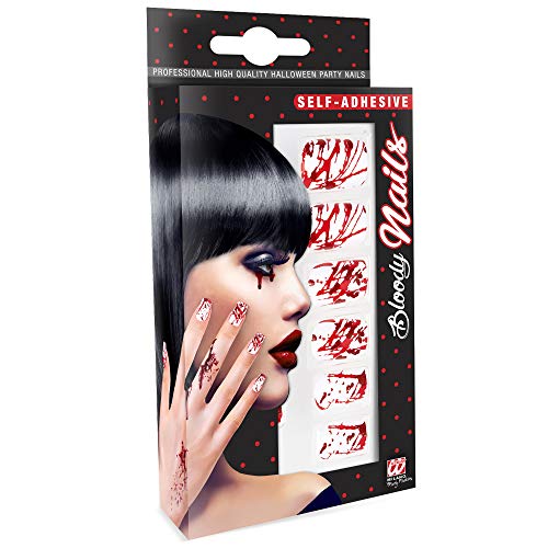 W WIDMANN MILANO Party Fashion 05357 - Selbstklebende Fingernägel Blutbad, Accessoire, Halloween, Karneval, Mottoparty von W WIDMANN MILANO Party Fashion