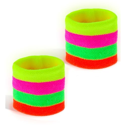 W WIDMANN MILANO Party Fashion - Schweißbänder Multicolor, 80er Jahre, Accessoire für Trainingsanzüge, Bad Taste Outfits W WIDMANN MILANO Party Fashion - Schweißbänder Multicolor, 80er Jahre, Accessoire für Trainingsanzüge, Bad Taste Outfits von WIDMANN MILANO PARTY FASHION