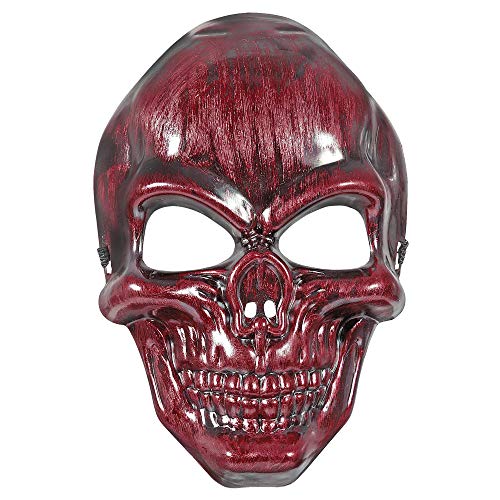 Widmann 08167 - Metallisierte Skelettmaske, rot, Totenkopf, Halloween, Karneval, Mottoparty Widmann 08167 - Metallisierte Skelettmaske, rot, Totenkopf, Halloween, Karneval, Mottoparty von W WIDMANN MILANO Party Fashion
