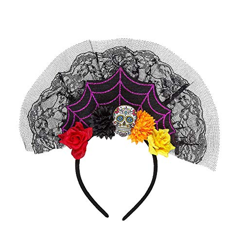 W WIDMANN MILANO Party Fashion 09641 - Haarreif Dia de los Muertos, Accessoire, Haarschmuck, Kopfschmuck, Halloween, Karneval, Fasching, Mottoparty von W WIDMANN MILANO Party Fashion