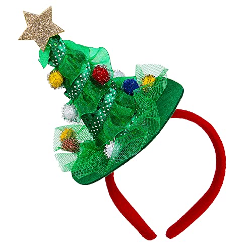Widmann 09690 - Weihnachtsbaum Haarreifen, Accessoire, Haarschmuck, Kopfschmuck, Weihnachten, Karneval, Fasching, Mottoparty von WIDMANN