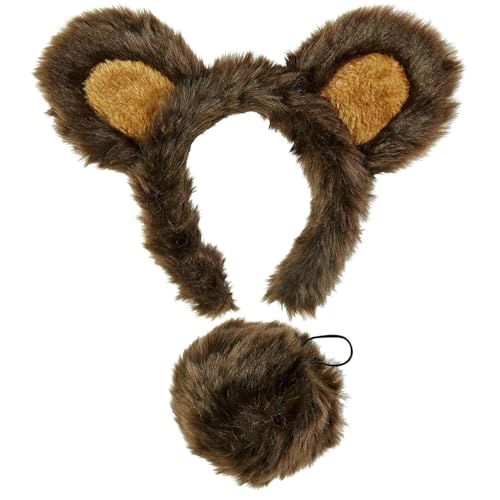Widmann 10116 - Verkleidungsset Bär, Haarreif mit Ohren und Schwanz, braun, Tier, Motto-Party, Karneval von WIDMANN MILANO PARTY FASHION