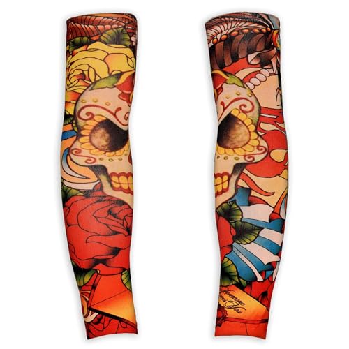 W WIDMANN MILANO Party Fashion 29357 - Tattoo-Ärmel Totenkopf und Rosen, 1 Paar, sehr realistisch, Armstrümpfe, Biker, Rocker, Sträfling, Verbrecher, Karneval, Mottoparty W WIDMANN MILANO Party Fashion 29357 - Tattoo-Ärmel Totenkopf und Rosen, 1 Paar, sehr realistisch, Armstrümpfe, Biker, Rocker, Sträfling, Verbrecher, Karneval, Mottoparty von W WIDMANN MILANO Party Fashion
