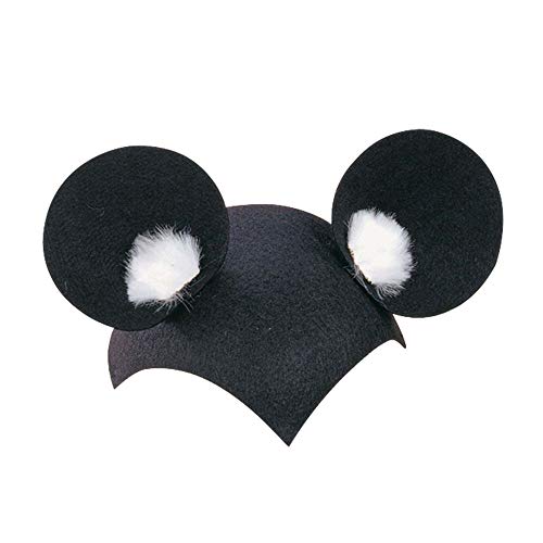 Widmann 34022 - Mäuschen Kalotte, für Kinder, Schwarz, aus Filz, Maus Ohren, Kopfbedeckung, Mottoparty, Karneval von WIDMANN