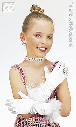 Widmann 3433G - Lange Handschuhe Glamour für Kinder, aus Satin, mit Marabou, in 2 Farben sortiert, Widmann 3433G - Lange Handschuhe Glamour für Kinder, aus Satin, mit Marabou, in 2 Farben sortiert, von Widmann