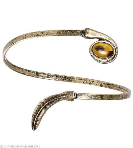 W WIDMANN MILANO Party Fashion 46734 - Armreif mit Lorbeerblatt und Bernstein, 1 Stück, für Handgelenk oder Oberarm, Accessoire, Modeschmuck, Römerin, Cleopatra, Ägypten von W WIDMANN MILANO Party Fashion