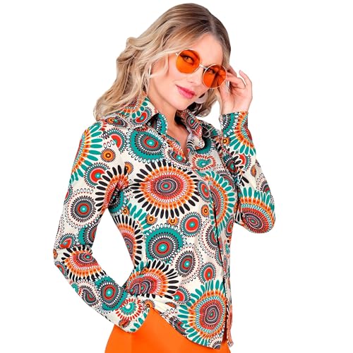WIDMANN MILANO PARTY FASHION - 60er Jahre Bluse für Damen, Hippie, Reggae, Flower Power, Disco Fever, Schlagermove von WIDMANN MILANO PARTY FASHION
