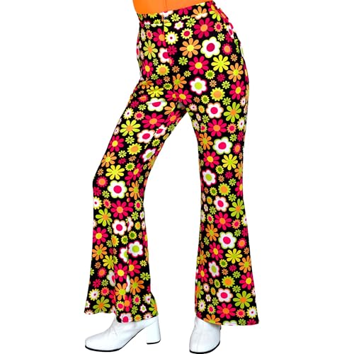 W WIDMANN MILANO Party Fashion - 60er Jahre Hose für Damen, Hippie, Reggae, Flower Power, Disco Fever, Schlagermove von WIDMANN MILANO PARTY FASHION