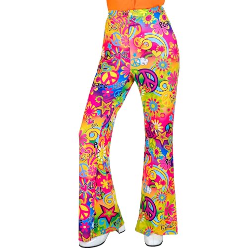 W WIDMANN MILANO Party Fashion - 60er Jahre Hose für Damen, Hippie, Reggae, Flower Power, Disco Fever, Schlagermove von WIDMANN MILANO PARTY FASHION