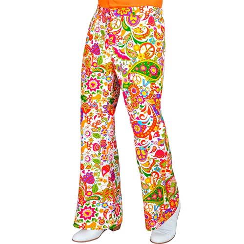 W WIDMANN MILANO Party Fashion - 60er Jahre Hose für Herren, Hippie, Reggae, Flower Power, Disco Fever, Schlagermove von WIDMANN MILANO PARTY FASHION
