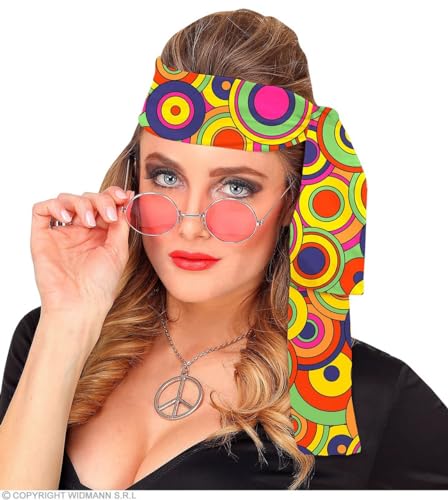 Widmann - 60er und 70er Jahre Stirnband, Haarband, Hippie, Flower Power, Accessoire, Karneval von WIDMANN