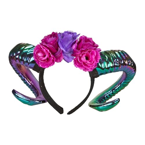 W WIDMANN MILANO Party Fashion 68567 - Widderhörner mit Blumen, Haarreif, Hexe, Fee, Halloween Accessoire W WIDMANN MILANO Party Fashion 68567 - Widderhörner mit Blumen, Haarreif, Hexe, Fee, Halloween Accessoire von W WIDMANN MILANO Party Fashion