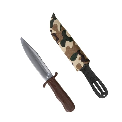 Widmann 6985D, Militär - Messer, Safari - Messer, Outdoor- oder Soldaten - Messer mit Scheide zu den geeigneten Kostümen, Größe: ca. 28,0 x 1,5 x 5,5 cm aus Plastik Widmann 6985D, Militär - Messer, Safari - Messer, Outdoor- oder Soldaten - Messer mit Scheide zu den geeigneten Kostümen, Größe: ca. 28,0 x 1,5 x 5,5 cm aus Plastik von W WIDMANN MILANO Party Fashion