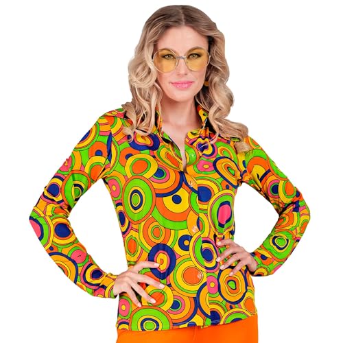 W WIDMANN MILANO Party Fashion - 70er Jahre Bluse für Damen, Disco Fever, Hemd, Faschingskostüme W WIDMANN MILANO Party Fashion - 70er Jahre Bluse für Damen, Disco Fever, Hemd, Faschingskostüme von W WIDMANN MILANO Party Fashion