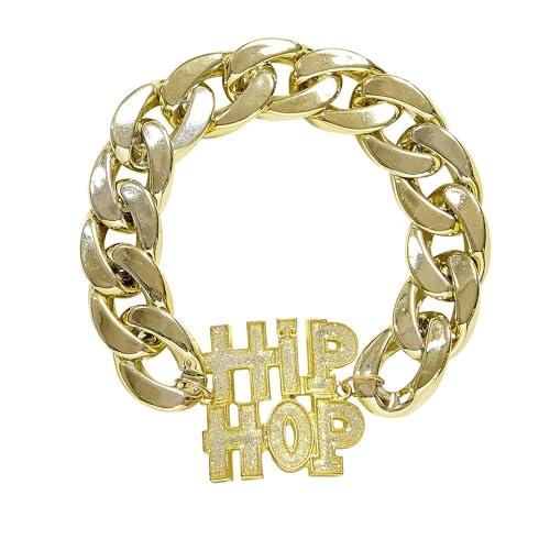 Widmann 75713 - Goldenes Hip Hop Armband, Accessoire, Karneval, Mottoparty Widmann 75713 - Goldenes Hip Hop Armband, Accessoire, Karneval, Mottoparty von W WIDMANN MILANO Party Fashion
