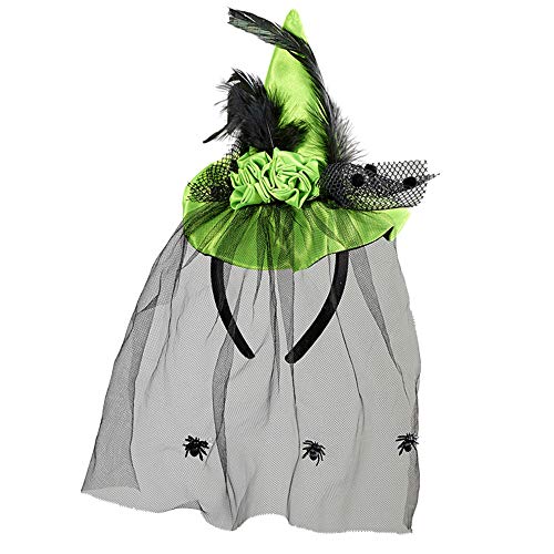 Widmann 75731 - Haarreif Mini-Hexenhut, mit Federn und Spinnen-Tüllschleier, Kopfbedeckung, Hexe, Spiderella, Accessoire, Halloween, Karneval, Mottoparty Widmann 75731 - Haarreif Mini-Hexenhut, mit Federn und Spinnen-Tüllschleier, Kopfbedeckung, Hexe, Spiderella, Accessoire, Halloween, Karneval, Mottoparty von W WIDMANN MILANO Party Fashion