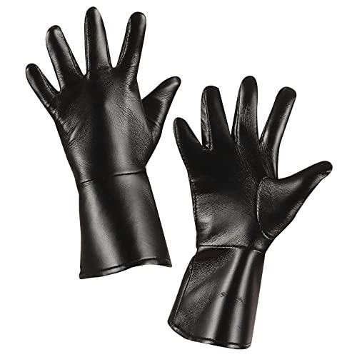 W WIDMANN MILANO Party Fashion 8533B - Handschuhe für Kinder, Schwarz, für mehrere Charaktere, in Lederoptik, Karneval, Halloween, Mottoparty von W WIDMANN MILANO Party Fashion