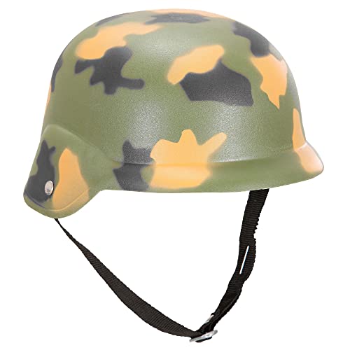 Widmann 8581M - Militärhelm, Tarnmuster, aus Hardplastik, Soldat, Bundeswehr, Hut, Kopfschmuck, Accessoire, Mottoparty, Karneval von WIDMANN