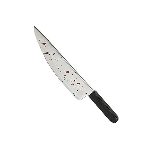 Widmann 8601C - Blutverschmiertes Messer, 48 cm, Fake Messer, Psycho, Killer, Horror, Halloween von WIDMANN MILANO PARTY FASHION