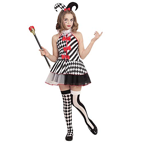 "HARLEQUIN" (dress, mini hat) - (140 cm / 8-10 Years) von WIDMANN