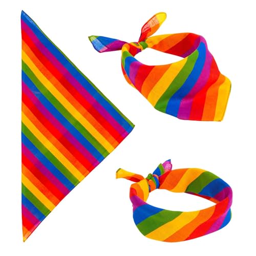 Widmann 34262 - Bandana Regenbogen, 55 x 55 cm, Halstuch, Kopftuch, Hippie, Reggae, Flower-Power, Mottoparty, Karneval Widmann 34262 - Bandana Regenbogen, 55 x 55 cm, Halstuch, Kopftuch, Hippie, Reggae, Flower-Power, Mottoparty, Karneval von WIDMANN MILANO PARTY FASHION