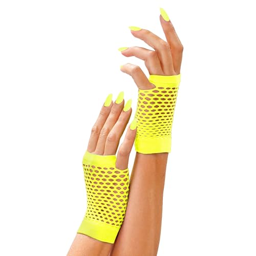 WIDMANN MILANO PARTY FASHION - Fingerlose Netzhandschuhe, 80er Jahre, Karneval, Mottoparty von W WIDMANN MILANO Party Fashion