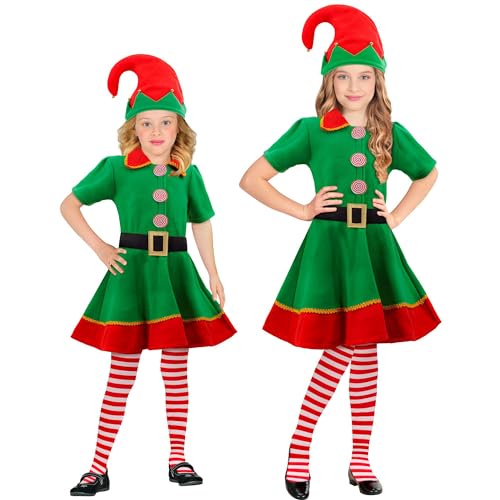 Widmann - Kinderkostüm Elf, Kleid, Santas kleiner Helfer, Kobold, Wichtel, Fee, Weihnachtskostüm von WIDMANN MILANO PARTY FASHION