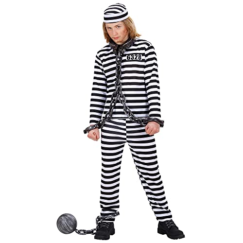 "CONVICT" white/black (coat, pants, hat) - (140 cm / 8-10 Years) von WIDMANN