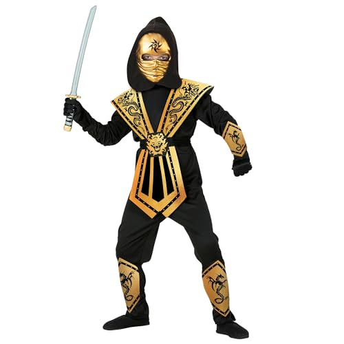 Widmann - Kinderkostüm Kombat Ninja, Gold, Kämpfer, Kung Fu Krieger, Japan von WIDMANN MILANO PARTY FASHION