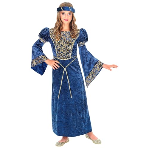Widmann WDM07326 7326 Kinderkostüm Renaissance Dame, Jungen, Blau, 128 cm von W WIDMANN MILANO Party Fashion