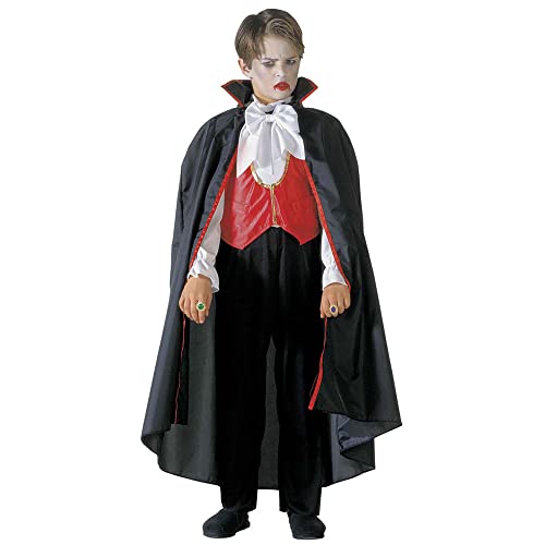 "VAMPIRE" (shirt with pants, vest, bow tie, cape) - (128 cm / 5-7 Years) von WIDMANN