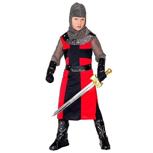 "DARK AGE KNIGHT" (long coat, belt, armbands, helmet, boot covers) - (158 cm / 11-13 Years) von WIDMANN