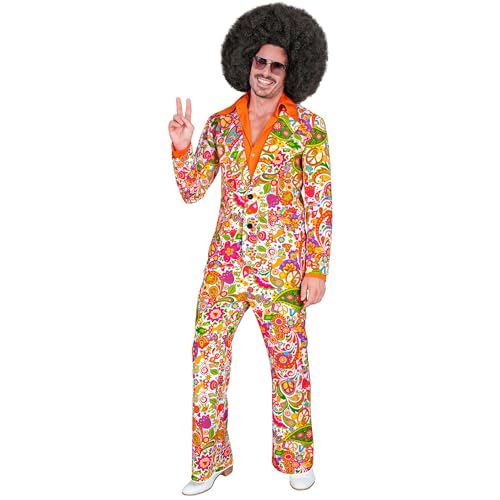 WIDMANN MILANO PARTY FASHION - Kostüm 60er Jahre Anzug, Jackett und Hose, Hippie, Reggae, Flower Power, Disco Fever, Schlagermove WIDMANN MILANO PARTY FASHION - Kostüm 60er Jahre Anzug, Jackett und Hose, Hippie, Reggae, Flower Power, Disco Fever, Schlagermove von W WIDMANN MILANO Party Fashion