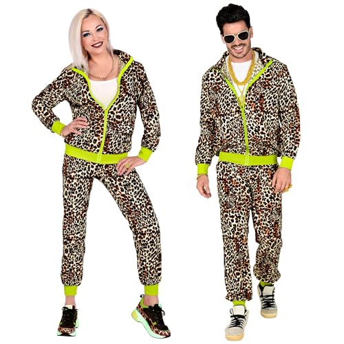 WIDMANN MILANO PARTY FASHION - Kostüm Trainingsanzug Leopard, 80er Jahre Outfit, Jogginganzug, Bad Taste Outfit, Faschingskostüme von WIDMANN MILANO PARTY FASHION