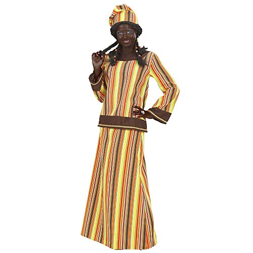 Widmann - Kostüm Afrikanerin, Kasack, Rock, Hut, Ureinwohner, Karneval, Mottoparty von WIDMANN