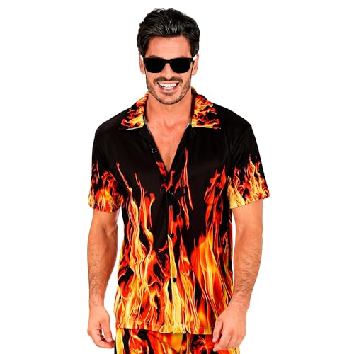 WIDMANN MILANO PARTY FASHION - Kostüm Feuer Mann, kurzarm Hemd, Teufel, Flammen, Sommer Outfit, Halloween von WIDMANN MILANO PARTY FASHION