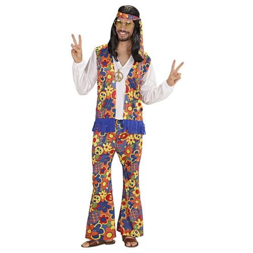 "HIPPIE MAN" (shirt with vest, pants, headband, necklace with medallion) - (S) von WIDMANN MILANO PARTY FASHION